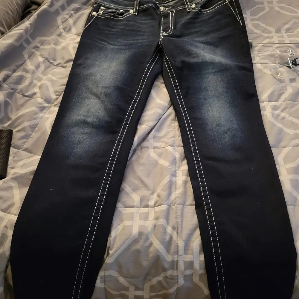 Miss Me Dark Blue Skinny Jeans